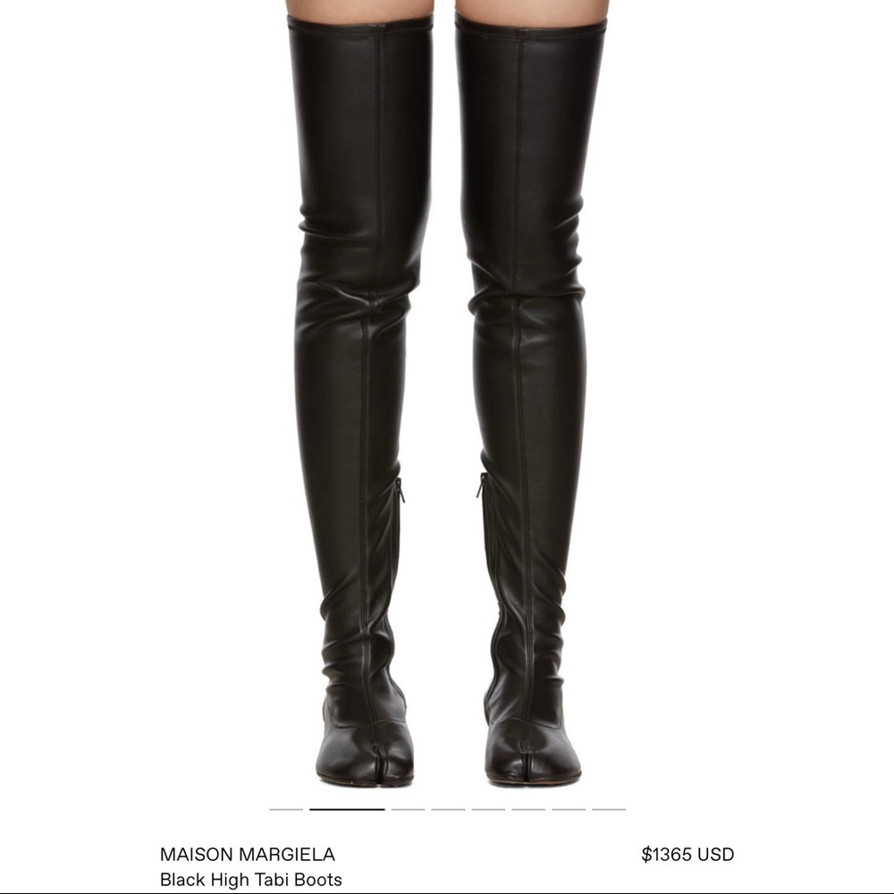 madison margiela over the knee boots tabi